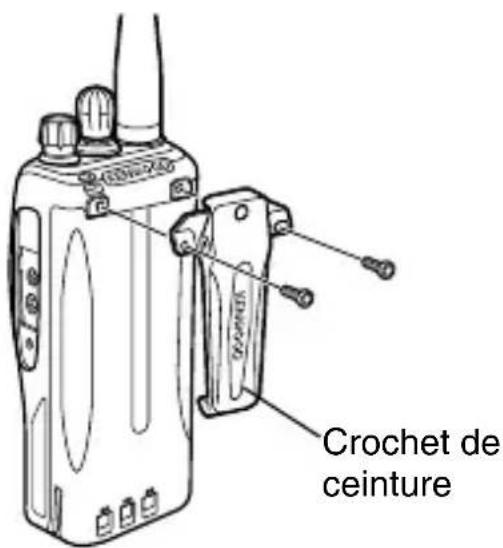 KENWOOD TK2312 - INSTALLATION DU CROCHET DE CEINTURE - 1