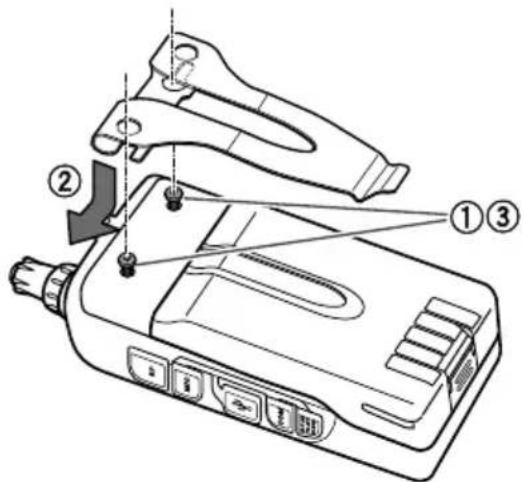 KENWOOD THD72A - INSTALACIÓN DEL GANCHO PARA CINTURÓN - 1