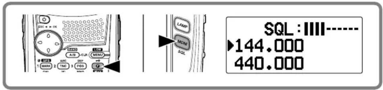 KENWOOD THD72A - Press [F], [MONI]. - 1