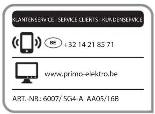 QUIGG SG4A6007 - ANTWOORDKAART / CARTE DE REPONSE / ANTWORTKARTE - 1