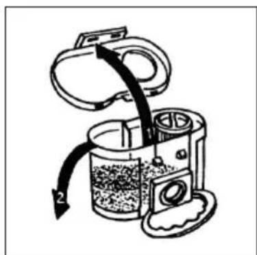 QUIGG Topo 1600 - Remove the dust box - 2