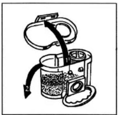 QUIGG Topo 1600 - Estrarre il contentatore per la polvere - 2