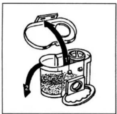 QUIGG Topo 1600 - Retirer le container a poussiere - 2