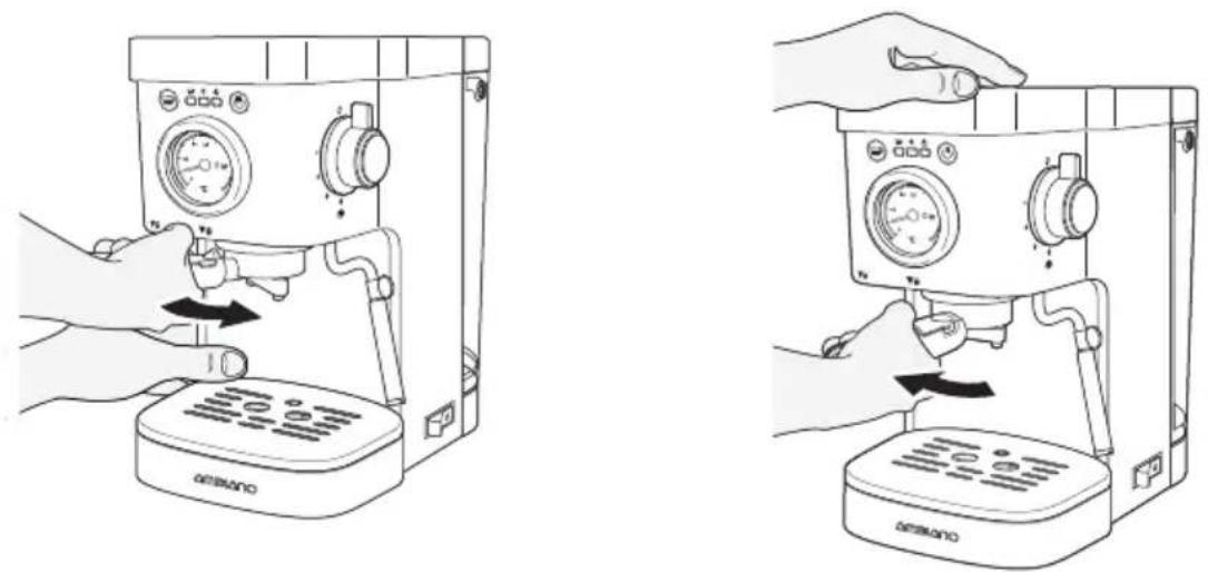 QUIGG GTEM02 - Inserire il portafiltro e allentare - 1