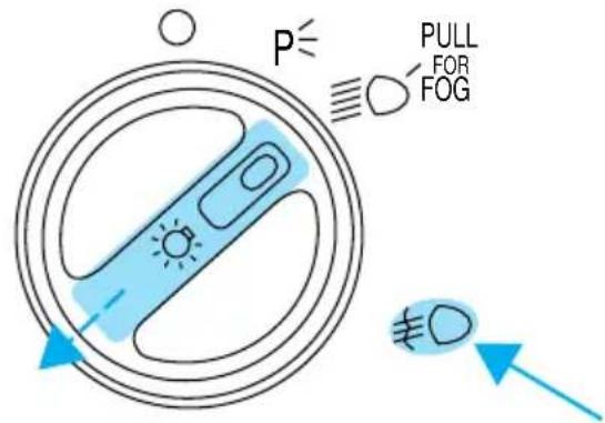 Lincoln Navigator (1999) - Commande des phares antibrouillard (selon l'equipement) - 1