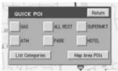 Lincoln Navigator (2004) - Quick POI (menu rapide des points d'intérêt) - 1