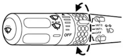 Lincoln Navigator (2004) - Commandes d'essuie-glace et de lave-glace de lunette arriere - 1