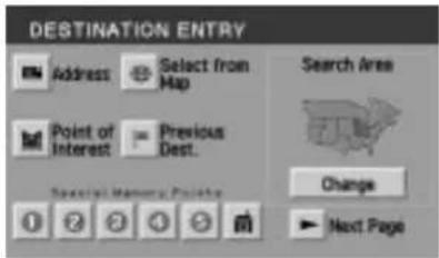 Lincoln Navigator (2004) - Selection d'une destination - 1