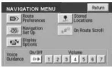 Lincoln Navigator (2004) - Options d'itinéraire (destination enregistrée) - 1