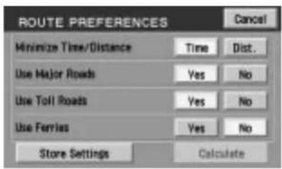 Lincoln Navigator (2004) - Preférences d'itinétaire - 2
