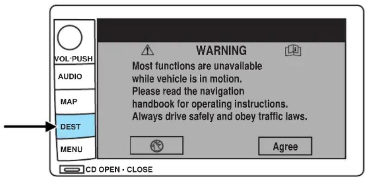 Lincoln Navigator (2004) - Pour utiliser le dispositif d'aide à la navigation : - 1
