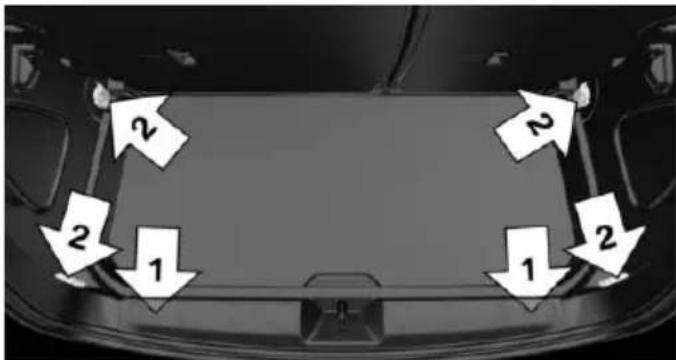 MINI 3 door (2016) - Anneaux d'arrimage dans le compartiment à bagages - 1