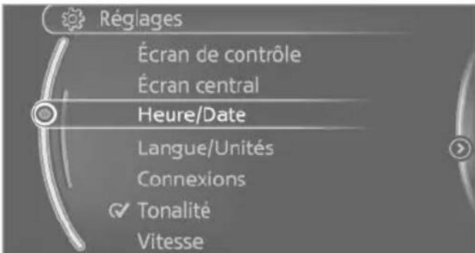 MINI 3 door (2016) - Sélection d'une option de menu - 1