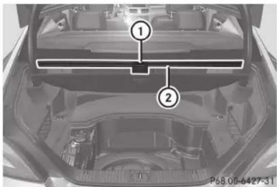 Mercedes-Benz CLS Coupe (2012) - Bac de rangement sous le plancher du coffre - 2