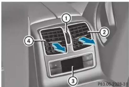 Mercedes-Benz CLS Coupe (2012) - Réglage de la bouche d'air de la boite à gants - 2