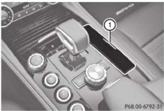Mercedes-Benz CLS Coupe (2012) - Cendrier dans la console centrale de l'habitacle avant - 3