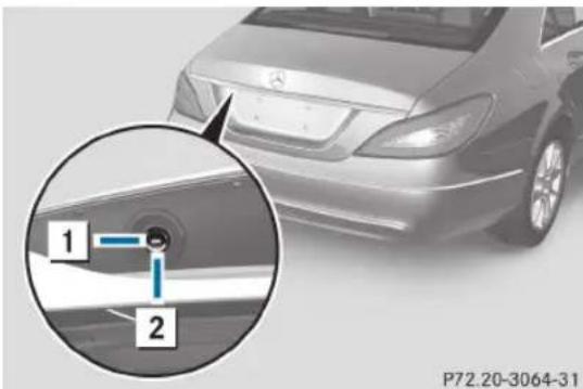 Mercedes-Benz CLS Coupe (2012) - Déverrouillage du coffre (clé mécanique) - 1