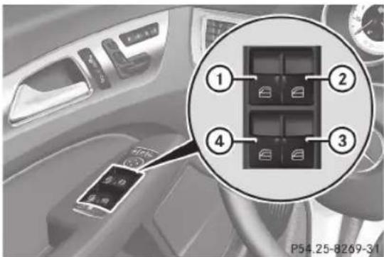 Mercedes-Benz CLS Coupe (2012) - Ouverture et fermetre des vitres laterales - 1