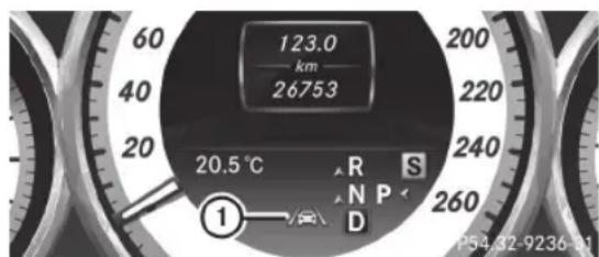 Mercedes-Benz CLS Coupe (2012) - Activation de l'Assistanttrajectoire - 1