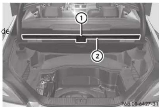 Mercedes-Benz CLS Coupe (2013) - Compartiment de rangement sous le plancher du coffre - 2