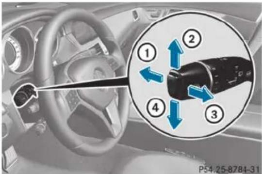 Mercedes-Benz CLS Coupe (2013) - Allumage des feux des stationnements : - 1