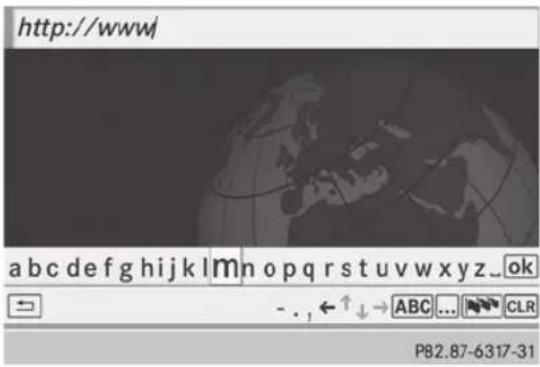 Mercedes-Benz CLS Coupe (2013) - Entrée d'une adresse web - 1