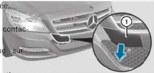 Mercedes-Benz CLS Coupe (2013) - Remorquage et démarrage du moteur par remorquage du véhicule - 1