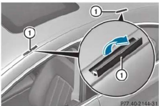 Mercedes-Benz CLS Coupe (2013) - Fixation du système de portage - 1