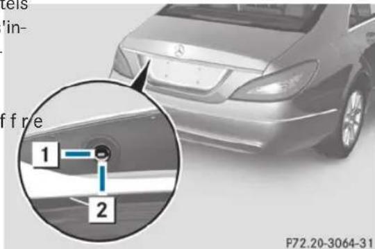 Mercedes-Benz CLS Coupe (2013) - Déverrouillage du coffre (clé de secours) - 1
