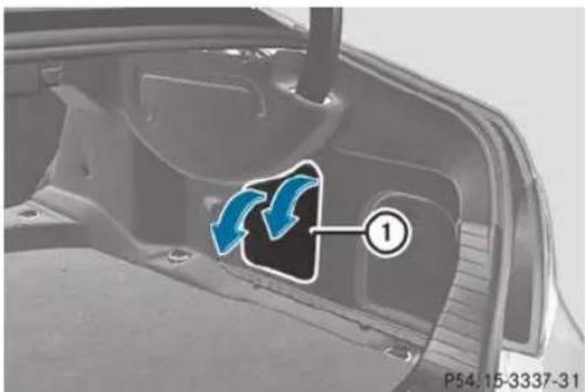 Mercedes-Benz CLS Coupe (2013) - Boîte à fusibles dans le coffre - 1