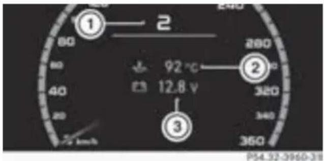 Mercedes-Benz CLClass (2007) - 卡·油温·電圧表示画面 - 1