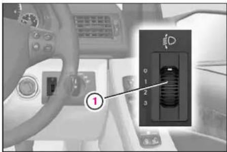 Mercedes-Benz AClass (2008) - ヘッドランプ照射角度調整ダイヤル - 1