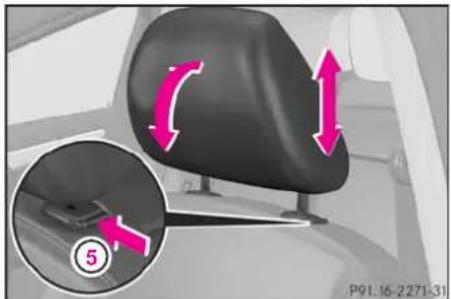 Mercedes-Benz AClass (2008) - バックレストの傾きを調整する - 1