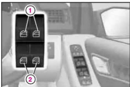 Mercedes-Benz AClass (2005) - 下アウインドウの開閉 - 1