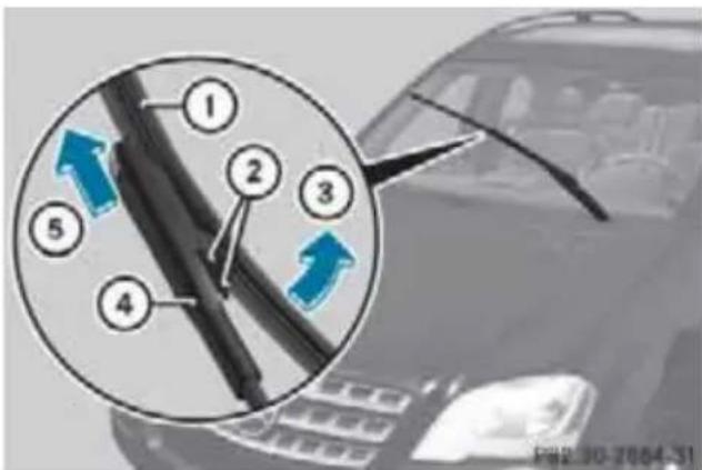 Mercedes-Benz MClass (2009) - ウイロー��レフを取り外す - 1