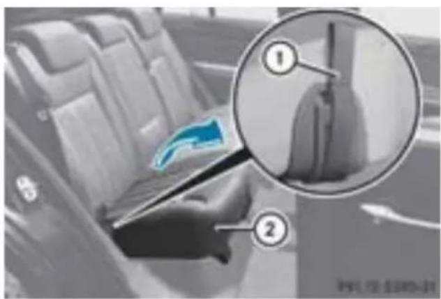 Mercedes-Benz MClass (2009) - リアシートを折りたたむ - 1