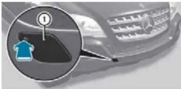Mercedes-Benz MClass (2009) - はん引フックの取り付け位置 - 1