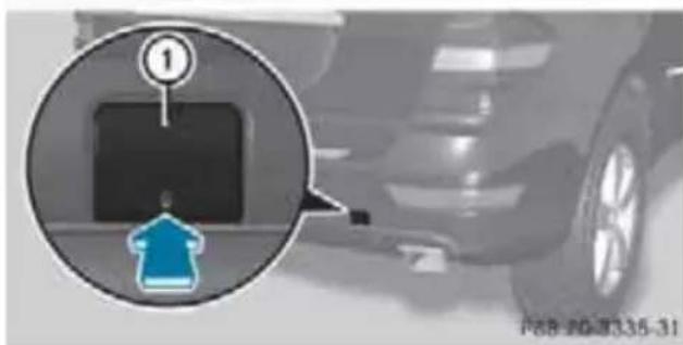 Mercedes-Benz MClass (2009) - はん引フックの取り付け位置 - 2