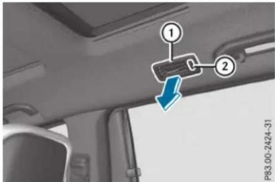 Mercedes-Benz GLS (2017) - Réglage des buses laterales arrête - 2