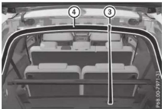 Mercedes-Benz GLS (2017) - Verrouillage et déverrouillage du plancher du compartment de chargement - 2