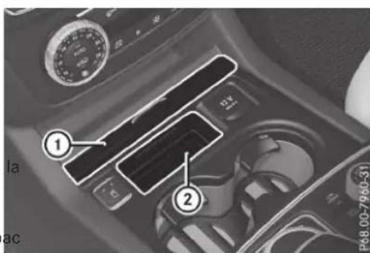 Mercedes-Benz GLS (2017) - Bac de rangement dans la console trale avant - 1