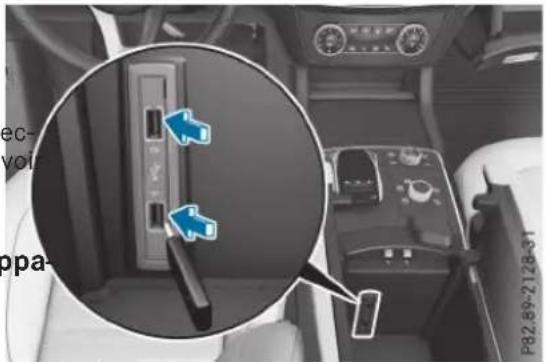 Mercedes-Benz GLS (2017) - Raccordement d'appareils USB - 1