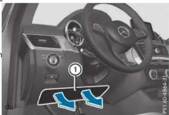 Mercedes-Benz GLS (2017) - Airbag de genoux cote conducteur - 1