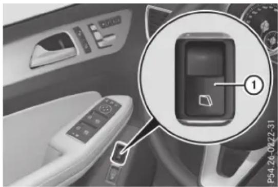 Mercedes-Benz GLS (2017) - Ouverture et fermetre des vitres laterales entrebaillantes - 1