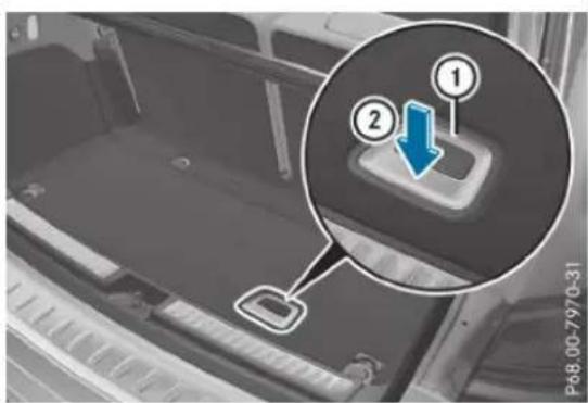Mercedes-Benz GLS (2017) - Ouverture et fermetre du plancher compartment de chargement - 1