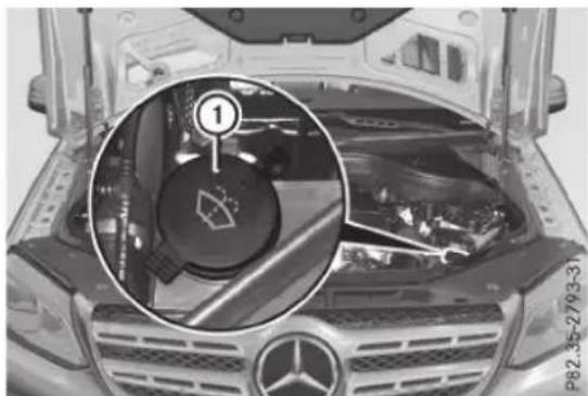 Mercedes-Benz GLS (2017) - Contrôle du niveau du liquide de refroidissement - 2