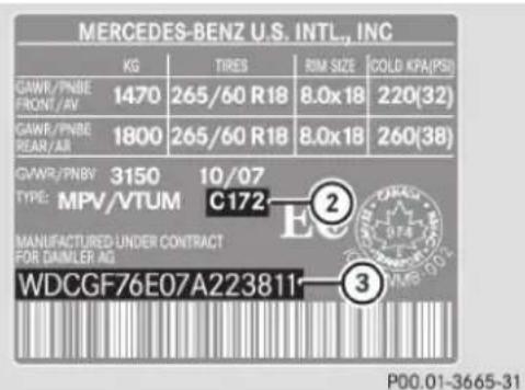 Mercedes-Benz GLS (2017) - Plaques constructeur - 3