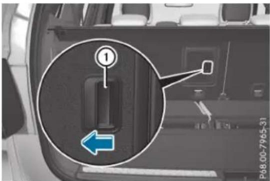 Mercedes-Benz GLS (2017) - Trappe de chargement d'objects longs - 1
