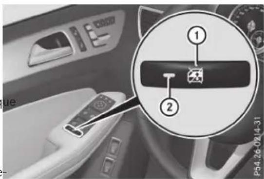 Mercedes-Benz GLS (2017) - Sécurité enfants au niveau des vitres laterales arrêté - 1