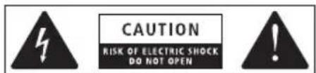CAUTION RISK OF ELECTRIC SHOCK DO NOT OPEN